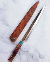 Load image into Gallery viewer, 27cm Hybrid Turquoise Yanagiba
