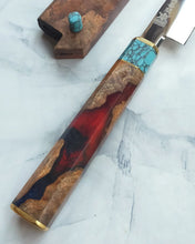 Load image into Gallery viewer, 27cm Hybrid Turquoise Yanagiba
