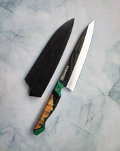 Load image into Gallery viewer, 20cm Green Malachite Hybrid Gyuto

