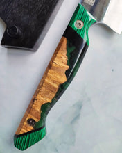 Load image into Gallery viewer, 20cm Green Malachite Hybrid Gyuto
